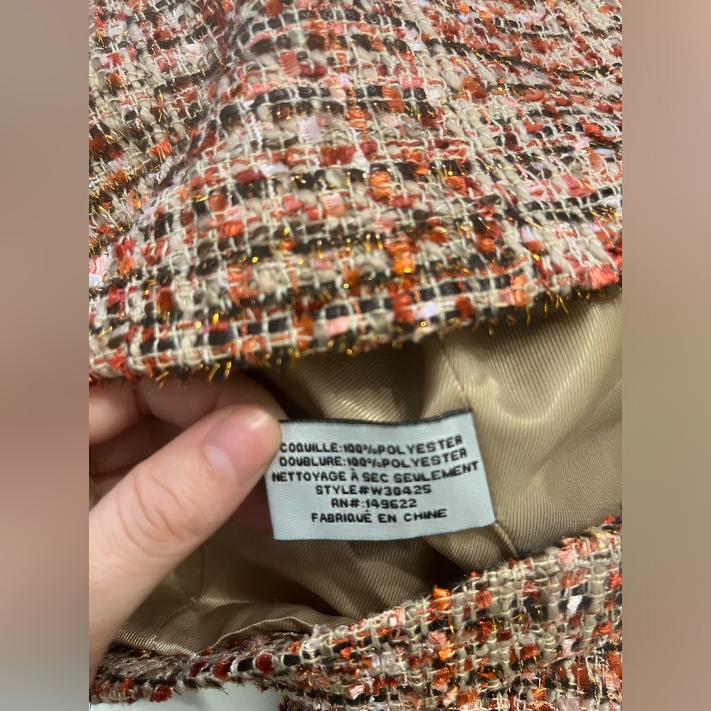 Walter Baker Lana Belmont Pink Red Tweed Blazer Jacket Size Small 🩷❤️ - Picture 10 of 11